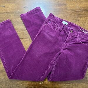 GAP 1969 Vintage Corduroy Straight Leg Pant Purple